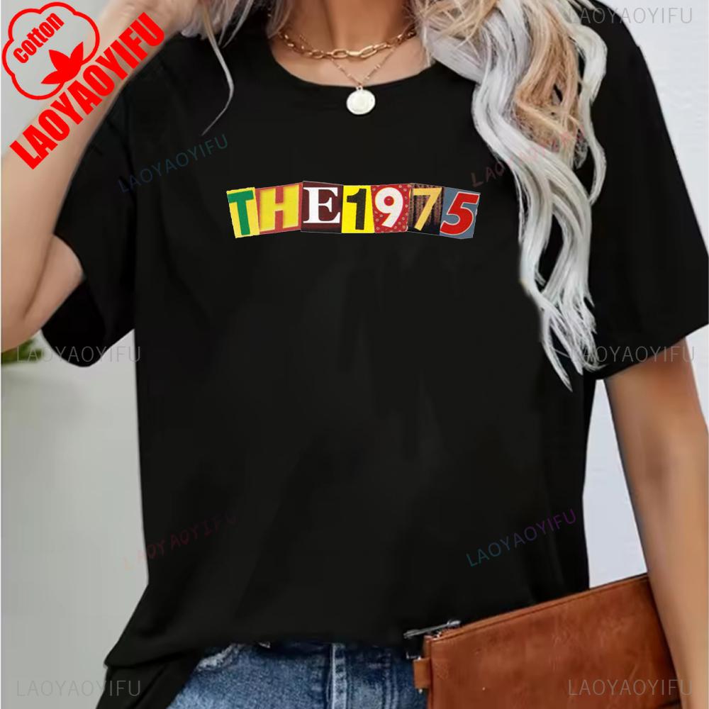 Vintage 1975 Funny 50Th Birthday Gifts 50 Years Old Retro Print TShirt Short Sleeve Crew Neck Casual Top for Summer Spring