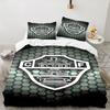 3PCS Football Elche Crest Design Bedding set,Ideal for1pc Duvet Cover And 2pcs Pillowcases Perfect for Christmas gift,Ideal for Bedroom, Dormitory