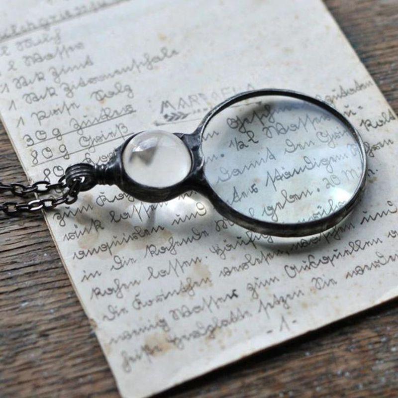 Alloy Multi-color optional 6x magnification Multipurpose Monolithic eyepiece Pendant Magnifying glass necklace Magnifier