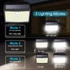 Solar Outdoor Light 158LED Motion Sensor Security Lights with 3 Modes IP65 Waterproof Solar Powered Wall Lights Outside for Yard