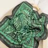 Small Square Scarf Letter Printed Silk Scarf Women's High Definition Thin Hair Tie Bags Tie Bags Commuting Career Accessories Neckerchiefs