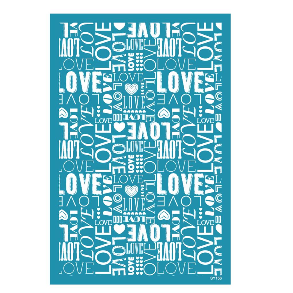 Silk Screen Stencils for Clay Valentines Day Heart Silkscreen Print for DIY Printing On Clay and Earrings Jewelry Clay