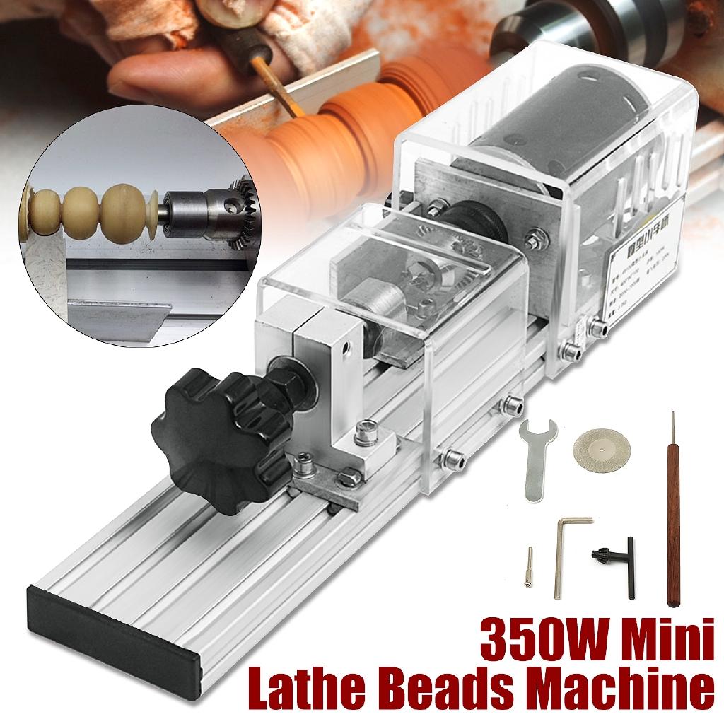 AC 220V Milling Grinding Wood Mini Lathe Machine Woodworking Lathe Bead Polishing Cutting Drill Rotary Tool DIY Benches Drill 350W