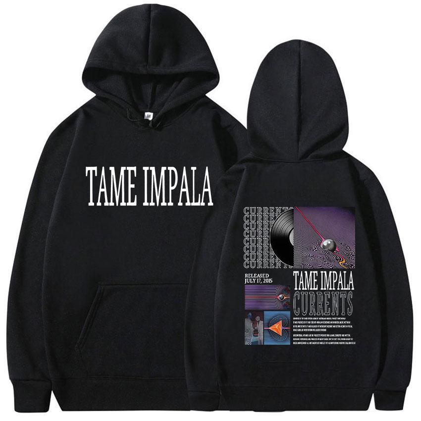 Рок-группа Tame Impala Тур 2026 Новые Худи с Капюшоном Унисекс Винтажные Большого Размера С Длинным Рукавом Толстовка Хип-Хоп Поп-Музыка Флисовое Худи