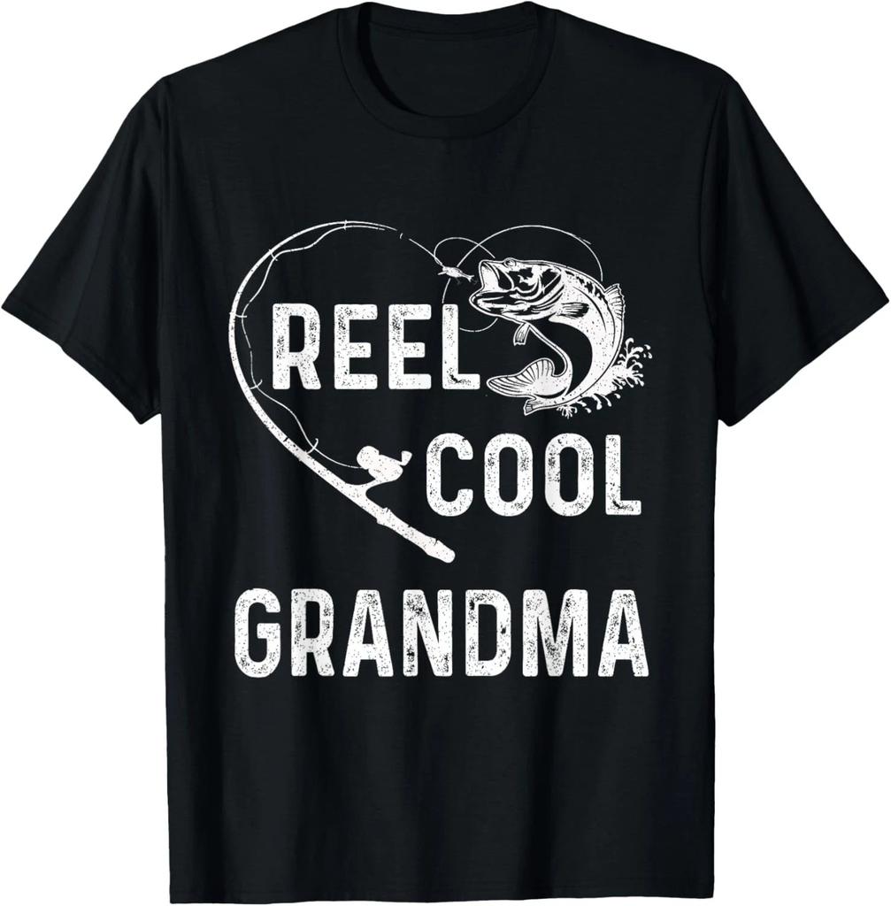Reel Cool Grandma Retro Fishing Lover For Mothers Day Gift Unisex T-Shirt