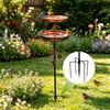 Bird Bath for Outside 118cm 2-Tier Metal Birdbath Feeder Bowls for Garden Patio Yard Lawn Decor 5-Pronged Base