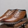 Высококачественные мужские кожаные ботинки для мужчин, винтажные коричневые ботильоны, дизайнерская повседневная обувь для работы, мужские ботинки челси, размер 38-48