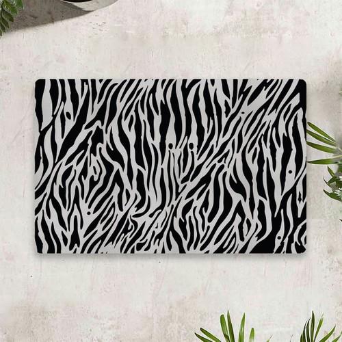 Wagonic Zebra Pattern Digital Printed 50 X 70 Cm. Decorative Multi-Purpose Interior and Exterior Door Mat