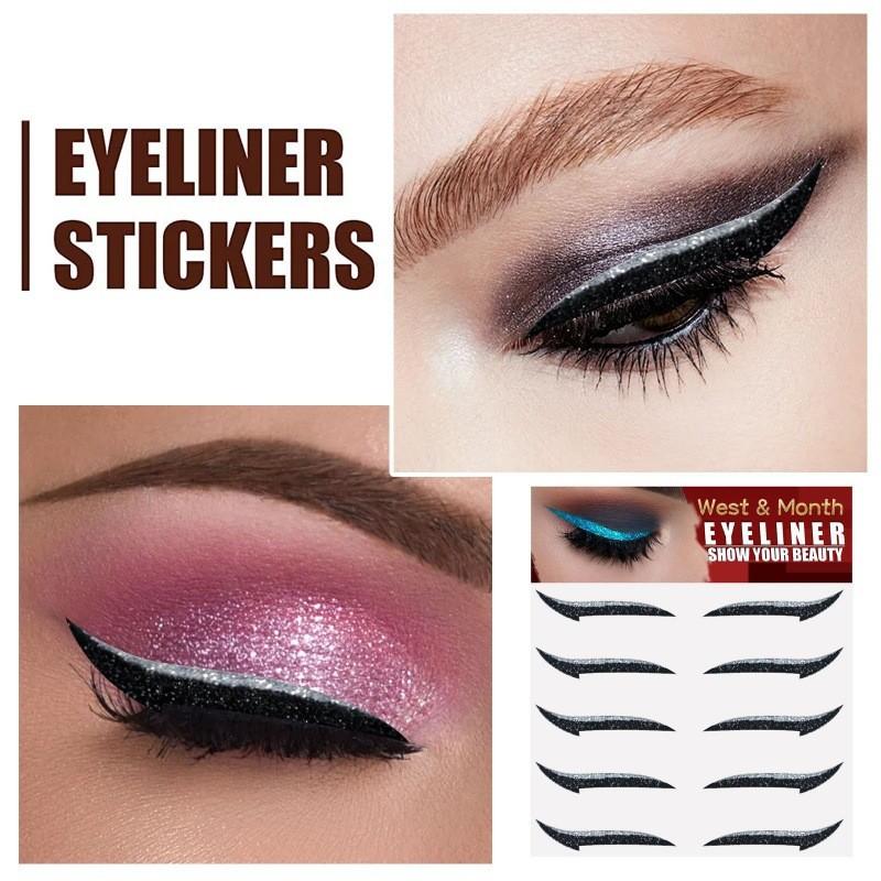 West Month Self Adhesive Eye Shadow Stickers Five Pair Set For Stunning Party Makeup