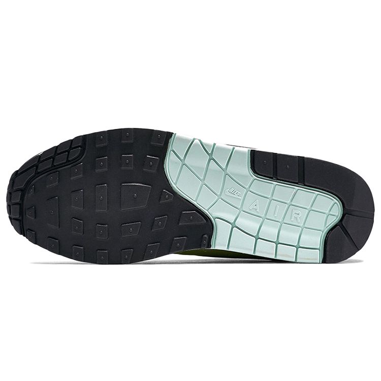 Nike Air Max 1 Удобные Дышащие Кожаные Низкие Кроссовки для Бега Мужские кроссовки Желтый Фиолетовый 537383-403