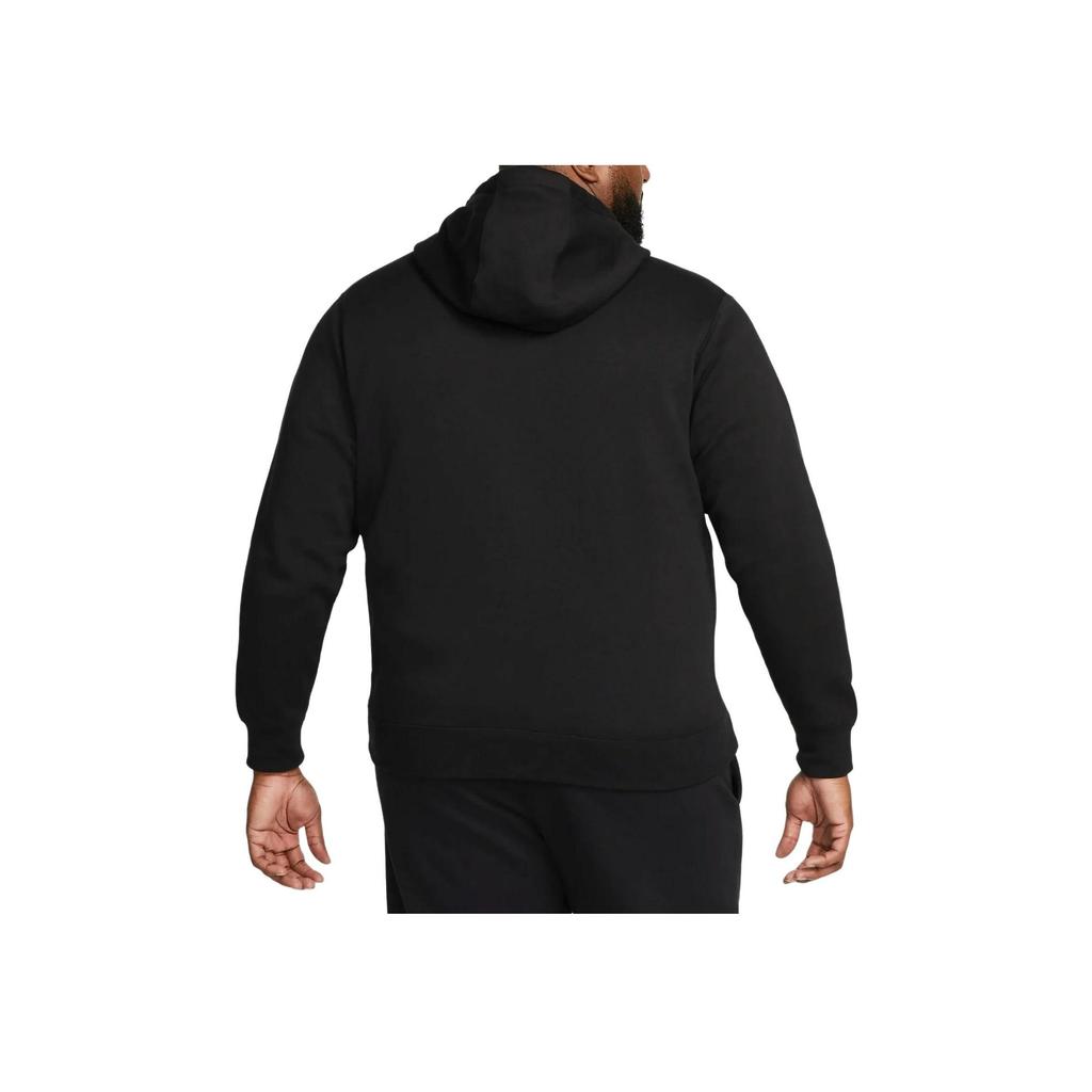 Nike Мужская спортивная толстовка с капюшоном на молнии Club Fleece 'Черный/Белый' BV2645-010