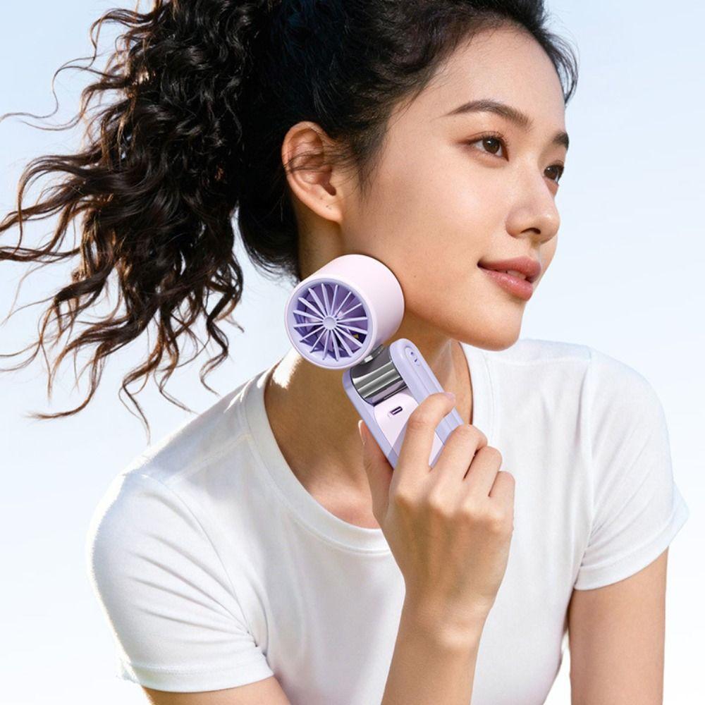 Digital Display Mini Pocket Fan Foldable Design Folding Cooling Fan Portable Desktop Fan Home Use