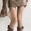 Women Sexy Coffee Hollow Out Mesh Tights Y2k Lolita Nylon Transparent Lace Stockings New Floral Pattern Brown Fishnet Pantyhose