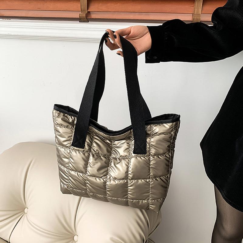 Women Handbags Space Cotton-Padded Female Down Bags Shoulder Crossbody Bags Quality Female Tote Luxury Bag Trend