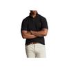 Polo Ralph Lauren Logo Embroidered Striped Trim Casual Short Sleeve Polo Shirt Men Polo Shirts Black 710842621-001