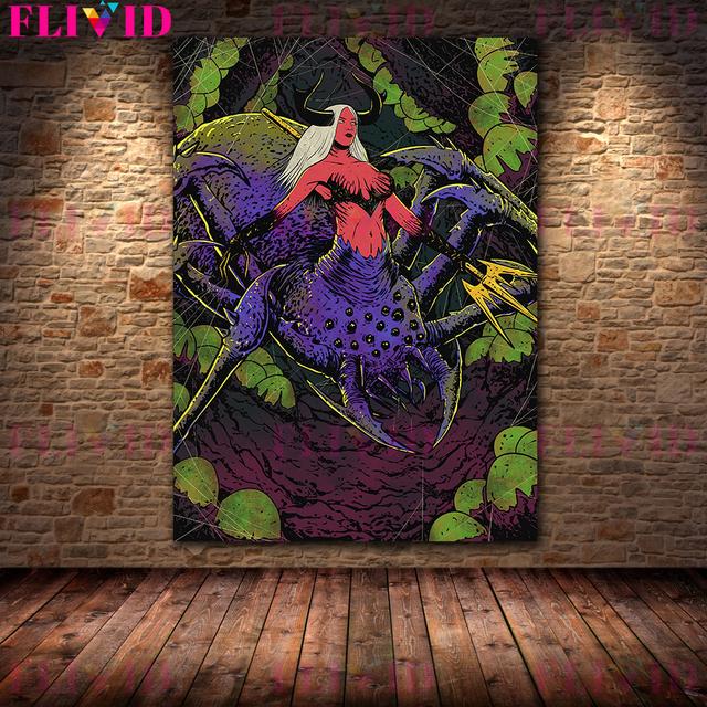 Временные мастера и судьи ада, винтажная настенная живопись на холсте, абстрактное таинственное волшебство, искусство моря