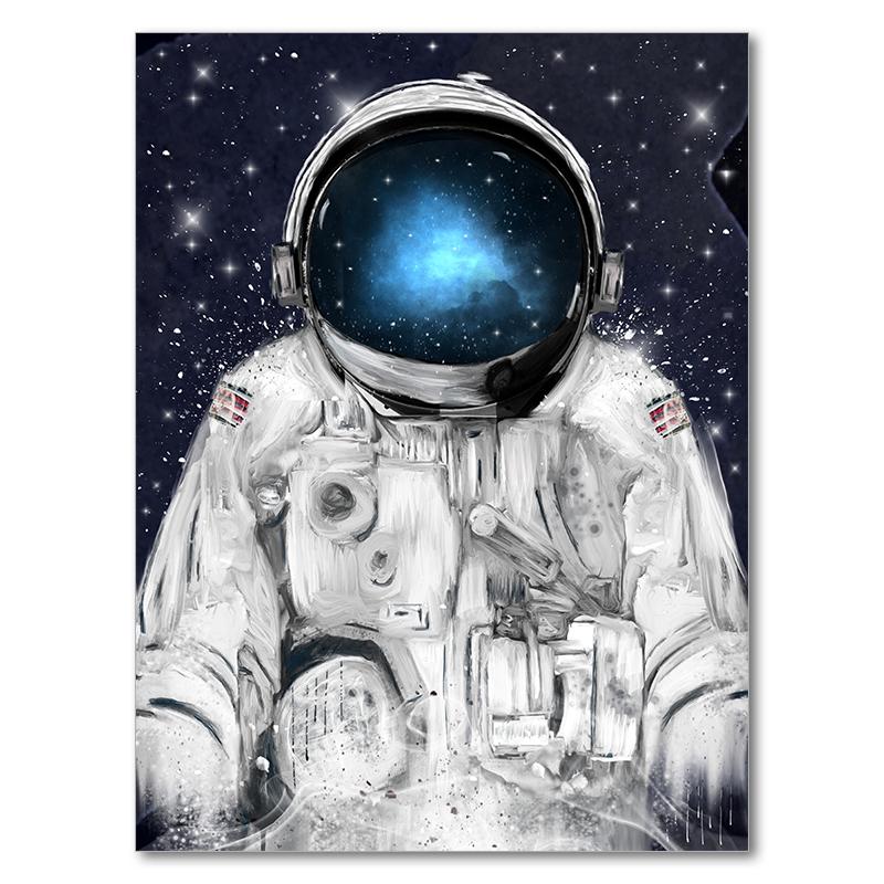 Детская комната Декор Космос Планета Искусство Печать Холст Картина Картины для Стены Украшения Настенные Картины Настенная Роспись