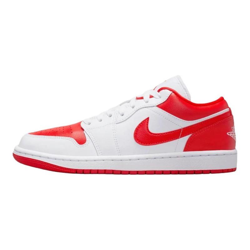 Jordan Женские низкие ретро-баскетбольные кроссовки Air Jordan 1, дышащие, красно-белые DC0774-110