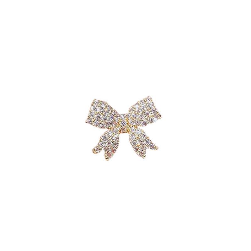 Bow Zircon Brooch Girls Collar Anti Light Button Fashion Pin Clothes Jewelry Accessories for Women Corsage Birthday Gifts