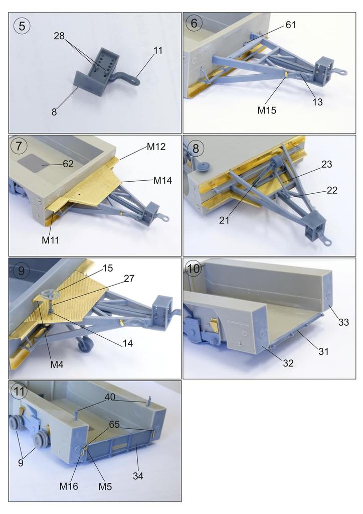 PLUS MODEL American M7 trailer resin kit PLM510 1/35 2-axle