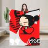 Кавайное одеяло P-Pucca Флисовое Осенне-Зимнее Дышащее Теплое Плед для Кровати Спальни Покрывала