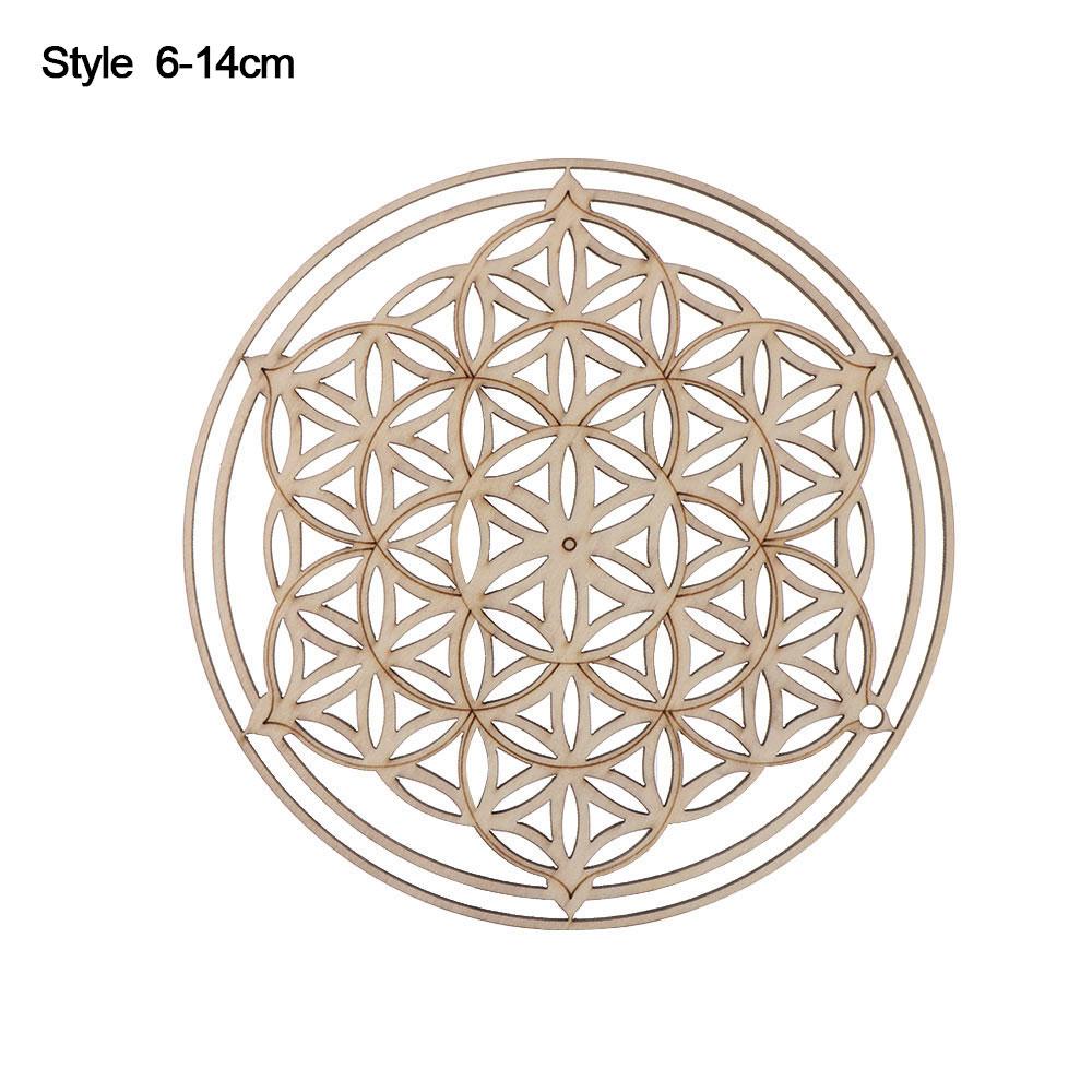 14 см деревянная настенная вывеска в форме цветка жизни подставка под лазерную резку деревянная настенная живопись своими руками подставка под ремесло изготовление геометрического орнамента домашний декор