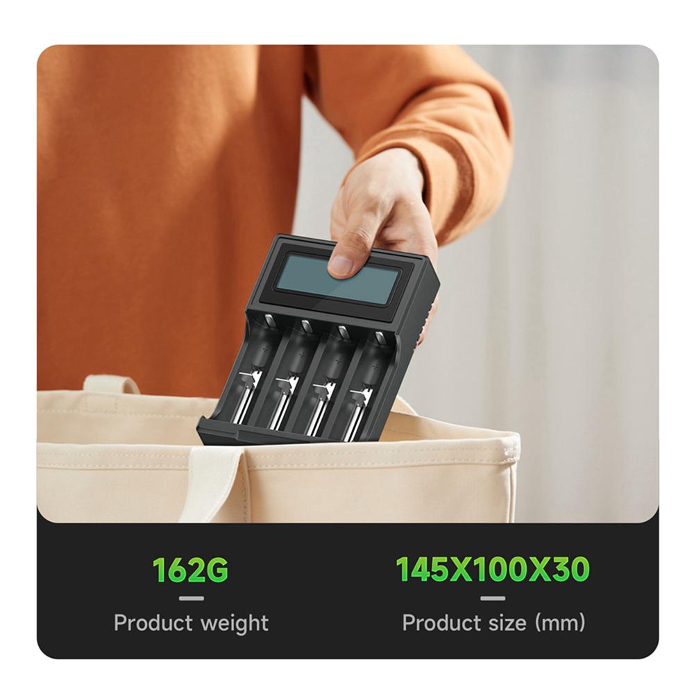 PALO Зарядное устройство 3,7 В 18650 1500 мАч, литий-ионный аккумулятор, независимая USB зарядка, портативное электронное зарядное устройство 18350 16340 14500