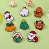 Серия креативных рождественских брошей: Милые значки Санта-Клауса и оленей