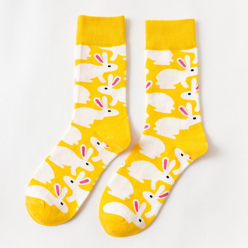 Fashion Men Socks Cotton Cartoon Animal Sheep Cool Long Socks Big Size Colorful Dress Socks Men
