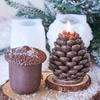 3D Форма для свечей из силикона в виде сосновой шишки DIY Рождественский Ornament Поделка Инструмент для изготовления подарков Мыло для ароматерапии Гипс Смола Формы Домашний Рождественский Декор