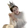 Золотая и серебряная кисточка корона украшение для торта шляпа на день рождения
