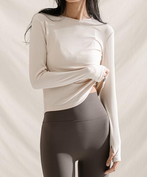 MOREOUT Women'S Yoga Basic Ribbed Slim T-Shirt 3Tt2321