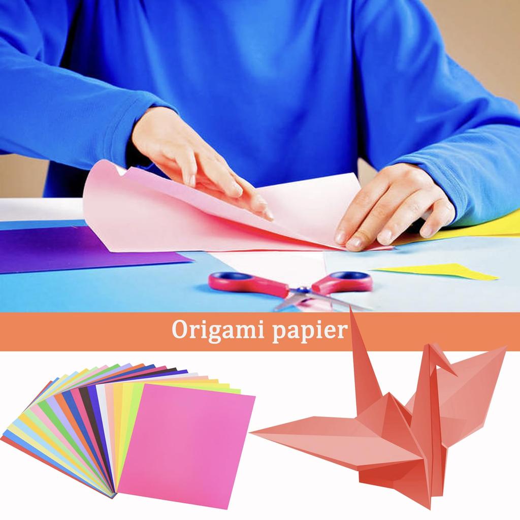 Набор бумаги для оригами из 400 листов - 10/15/20 см Двусторонняя цветная крафтовая бумага для DIY