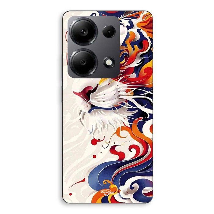 Coque de téléphone - MANIACASE - Xiaomi Redmi Note 13 Pro 4G - Silicone - Souple - Tigre abstrait