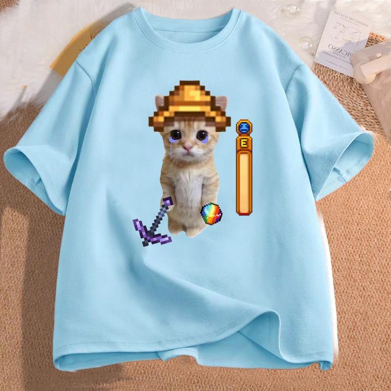 Stardew Valley El Gato Футболка Женская Одежда Уличная Одежда Высококачественный Хлопок Короткий Рукав Игровая Графическая Футболка Уличная Одежда Футболки