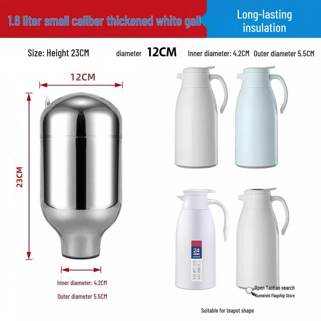 3.2L Large Vacuum Thermos with Glass Liner, 2L Boiling Water Kettle