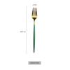 1pcs Green Metal Dinnerware Reusable Gold Flatware 304 Stainless Steel Cutlery Knife Fork Spoon Dessert Tea Kitchen Tableware