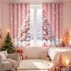 Pink Christmas Tree Printed Blackout Curtains Kids Room Living Bedroom Decorative Window Treatment