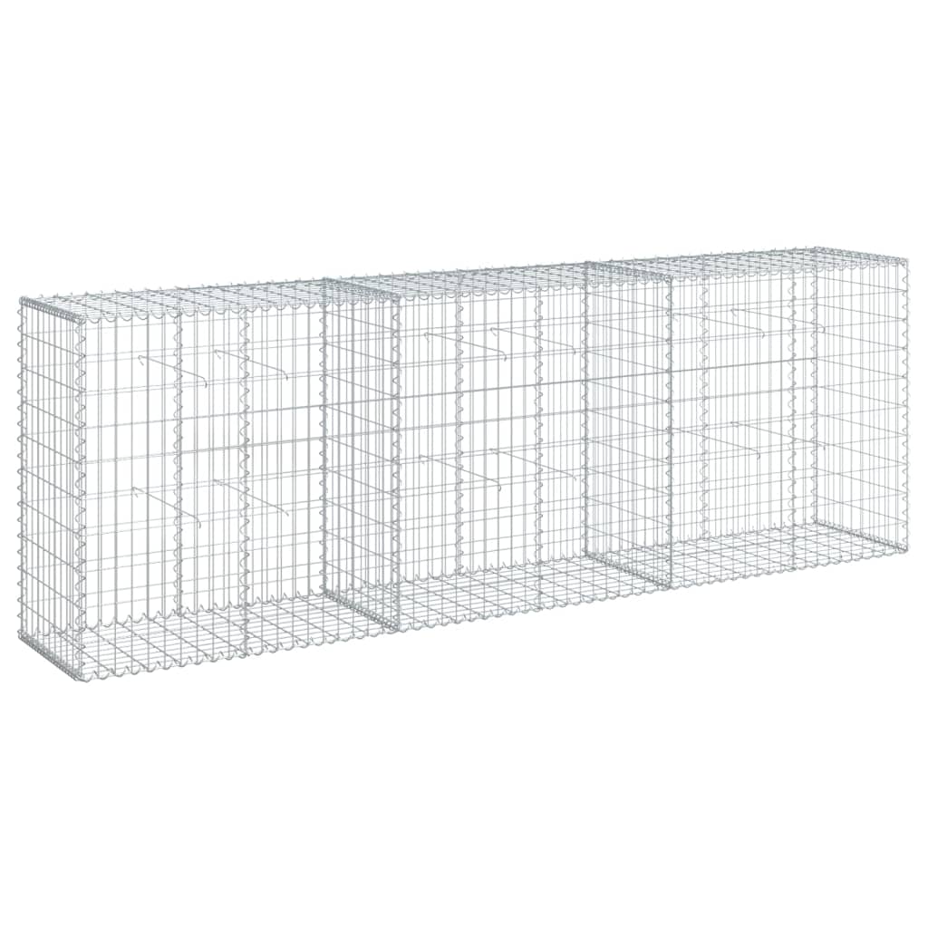 Gabion with Lid 300 x 50 x 100 cm Galvanized Iron