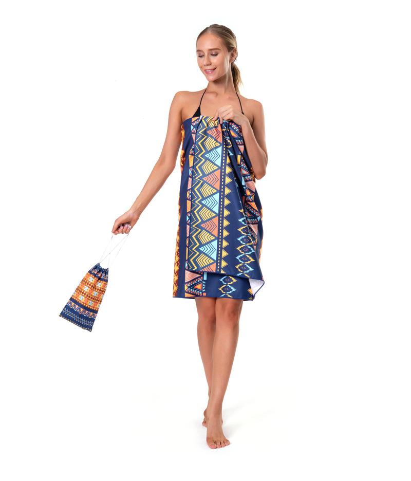 Microfiber absorbent quick-drying double-sided velvet beach towel, bath towel beach towel