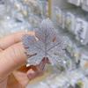 Trendy Jewelry Rhinestone Maple Leaf Brooch Vintage Maple Leaf Pin  Fashion Dress