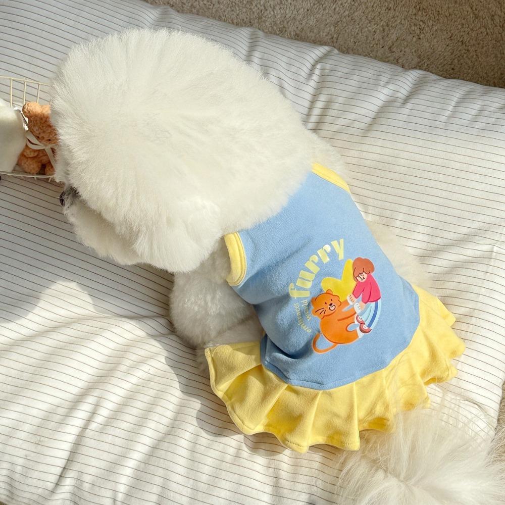 Comfortable Fabric Puppy Camisole Printed Design Small Dog Cat Dress Dogs Vest Spring and Summer