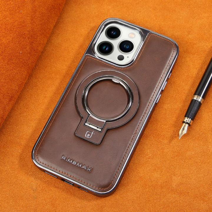 Роскошный кожаный чехол-подставка с магнитом для iPhone 16: Защита от падений и совместимость с Apple 17 ProMax