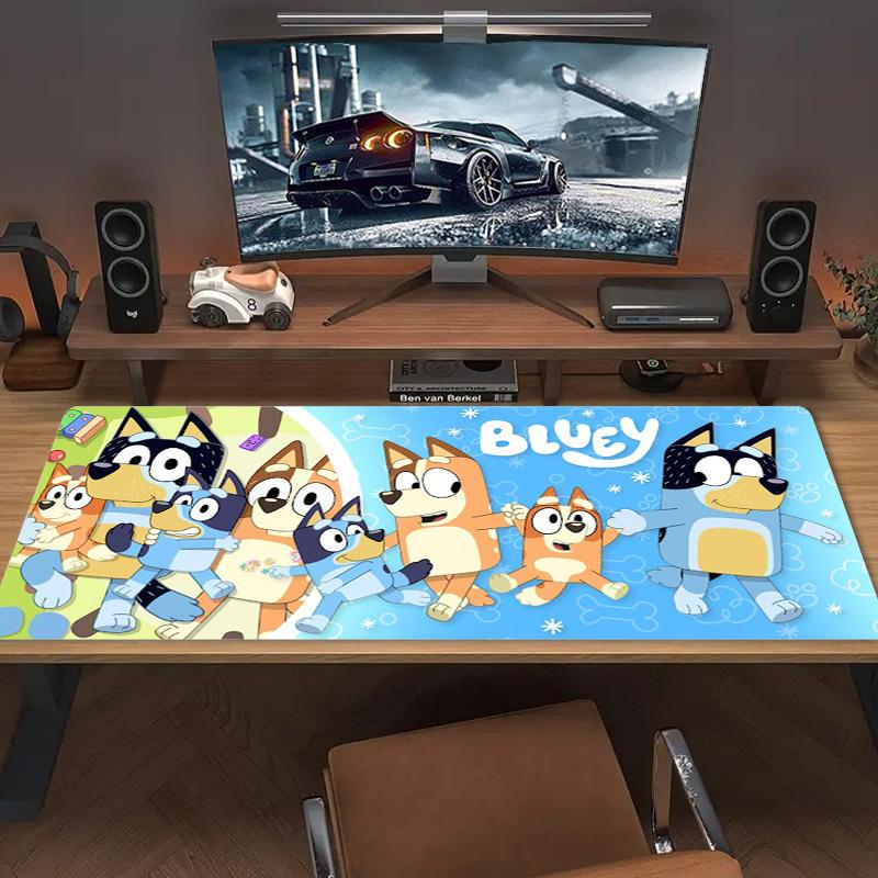 Bluey Cartoon Color Mouse Pad Large Gaming Table Cushion Non-slip Laptop Tablet Big Mousepad XXL Mat Mini PC Playmat With Lock edge