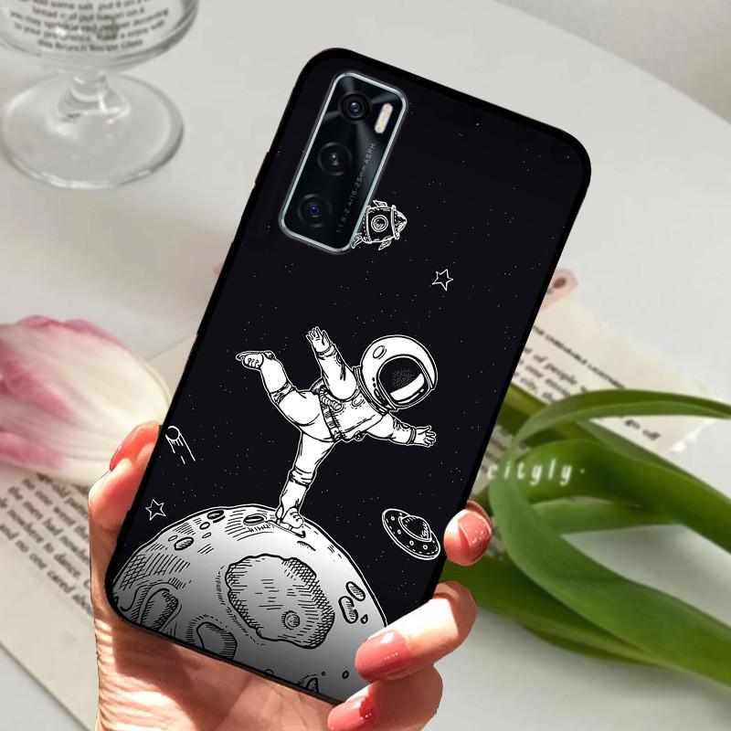 Чехол для Vivo V20 SE Животный Мультяшный Мягкий Силикон Funda для Vivo V20 SE V2022 V2023 Чехол для Телефона VivoV20SE Черный Coque 6.44 дюйма