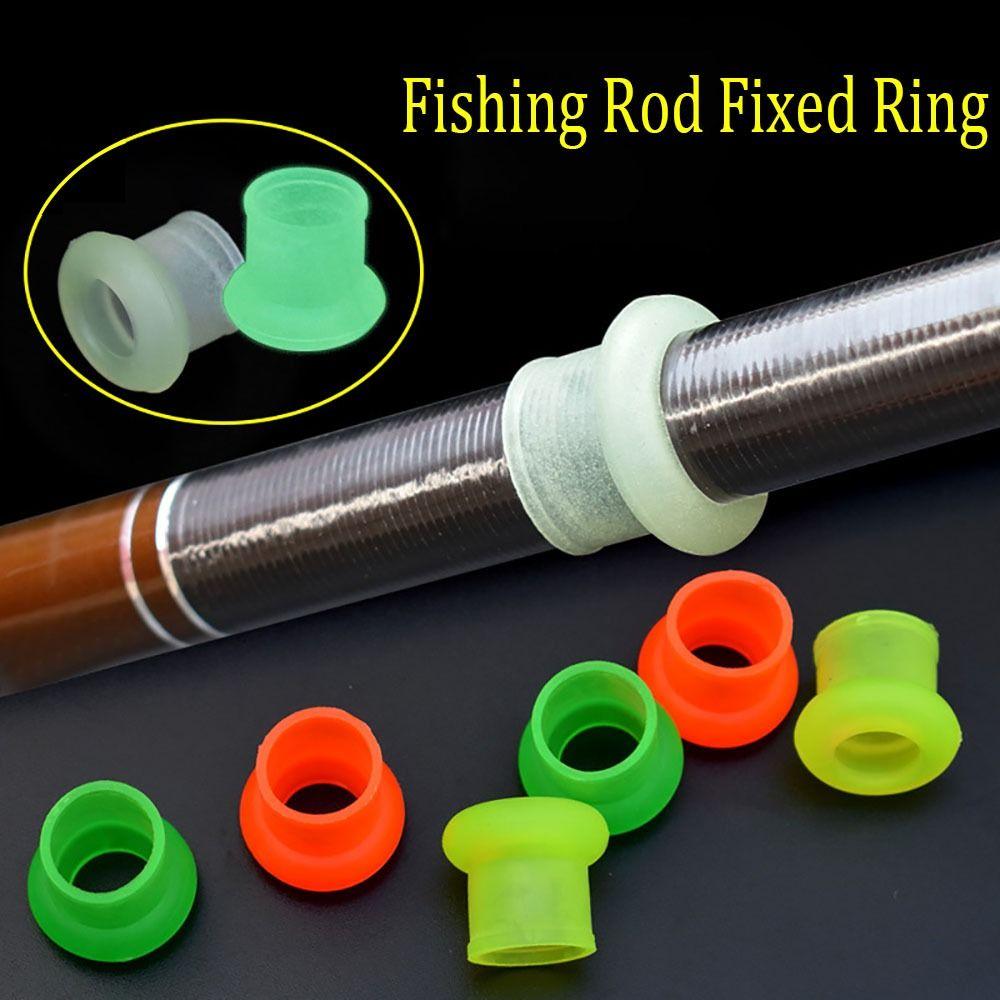 10Pcs Silicone Fishing Rod Retaining Ring Fishing Gear Rod Bottom Protector Fishing Rod Stopper