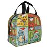 R Team Rocket Cartoon  Insulated Lunch Bags for Women Anime  Portable Cooler Thermal Bento Box School