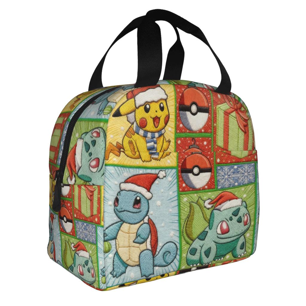 R Team Rocket Cartoon Insulated Lunch Bags for Women Anime Portable Cooler Thermal Bento Box School