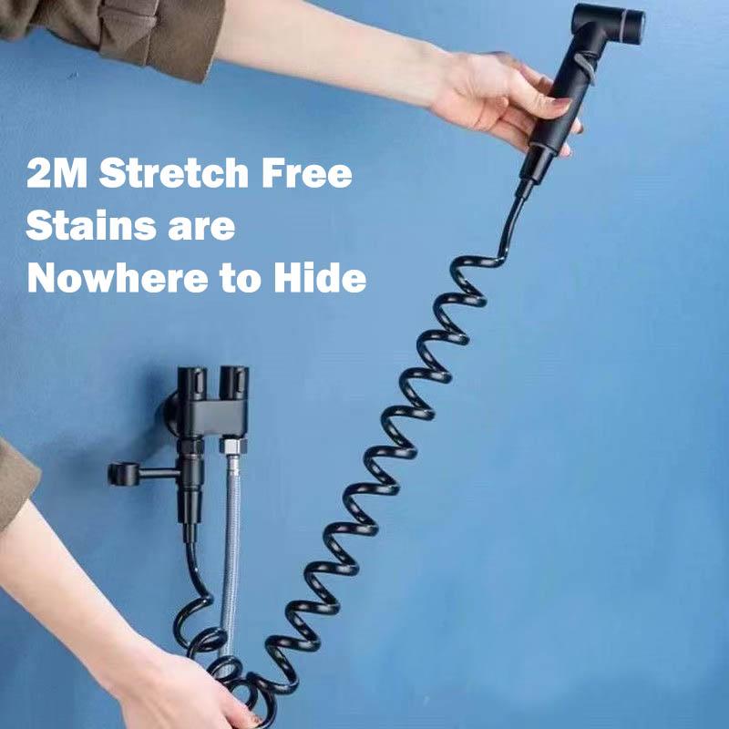 Hygienic Shower for Bathroom Toilet Bidet Faucet Double Outlet Angle Valve Shower Head Toilet Sprayer Douche Hygienic Shower