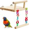 Подставка для птичьего жердочки из натурального дерева, клетка-платформа, подвесная игрушка для попугая, шиншиллы